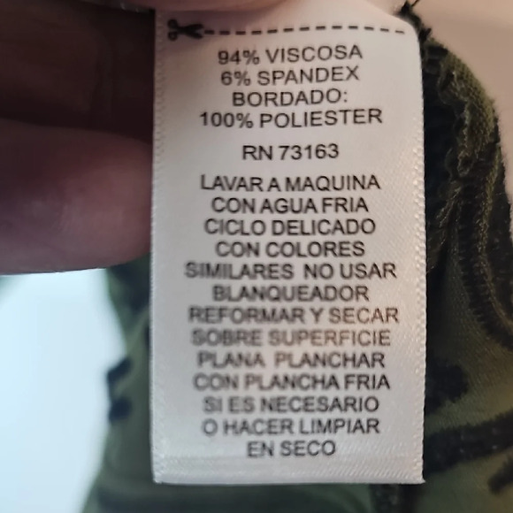 Cupio Olive Top with Black Embroidery - Picture 10 of 11